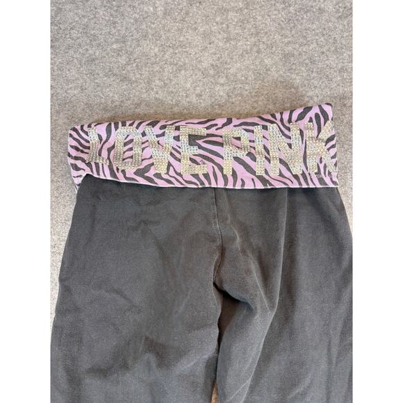 Pink Victoria's Secret Leggings Womens XS Black Purple Yoga Gym Workout Training - Picture 2 of 7